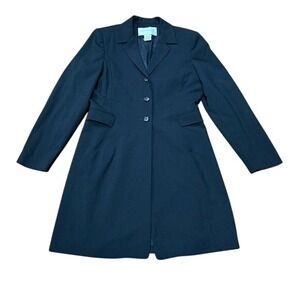 Women's Size 10 Hugo Buscati Black Women's Wool Spandex‎ Stretch Coat Jacket